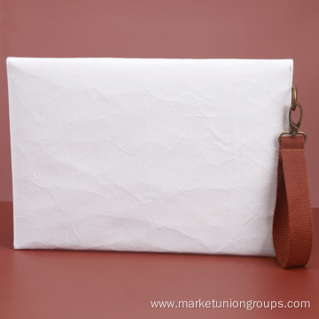 Vintage Kraft Envelop Handbag White Slim Paper Clutch Bag